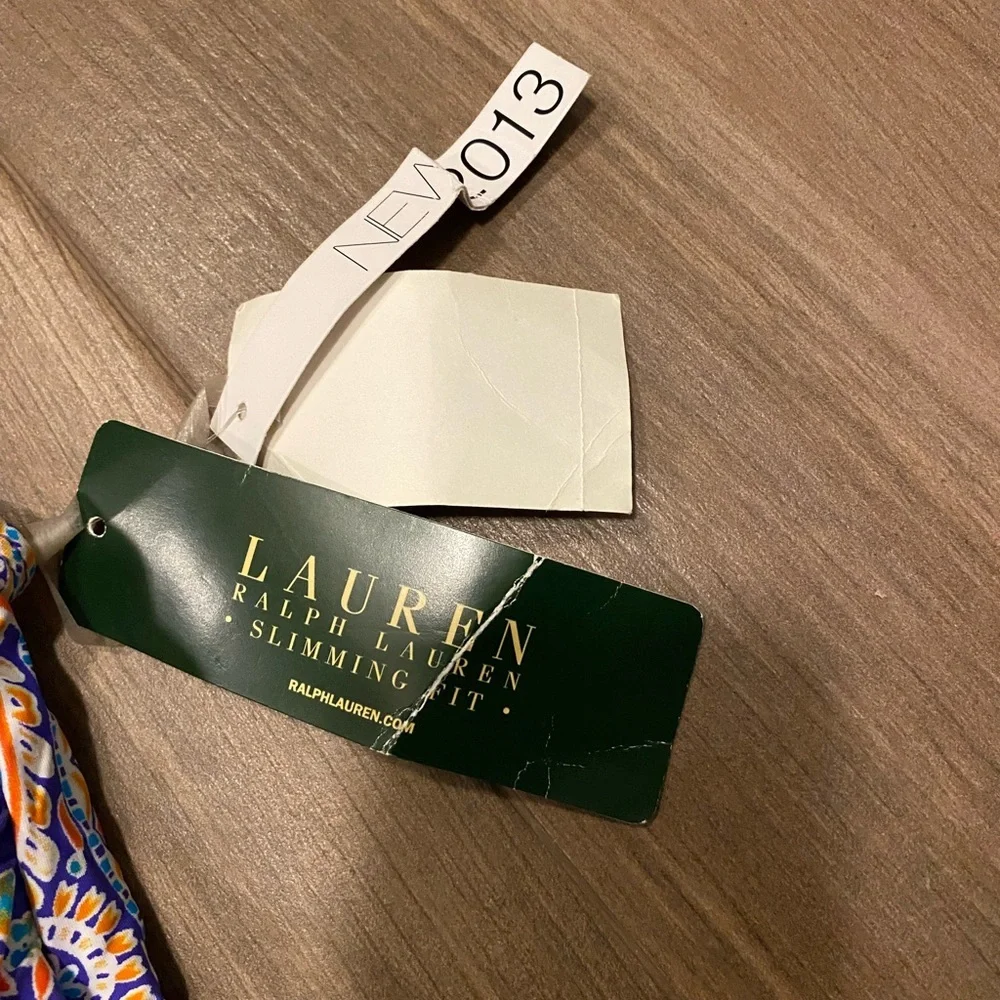 NWT! Ralph Lauren Paisley Women’s Swimwear in Blue and Orange - Picture 6 of 6